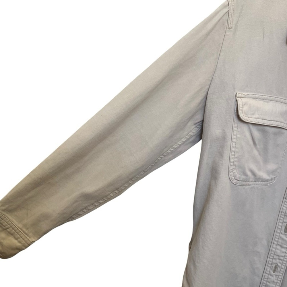 Wilfred Free Aritzia Beige Cotton Linen Utility Button Down Shirt XS 76182 - Picture 3 of 11